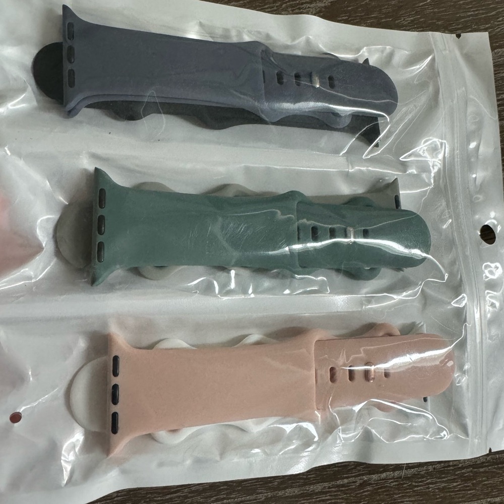 Set of SIX Silicone Apple Watch Bands